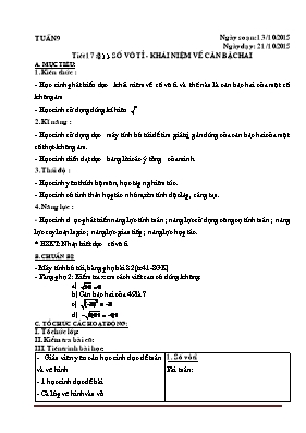 Giáo án Đại số lớp 7 - Tuần 9
